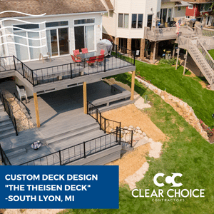 multi-level custom composite deck in south lyon michigan
