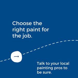 choose the right paint for the job. talk to your local painting pros to be sure.